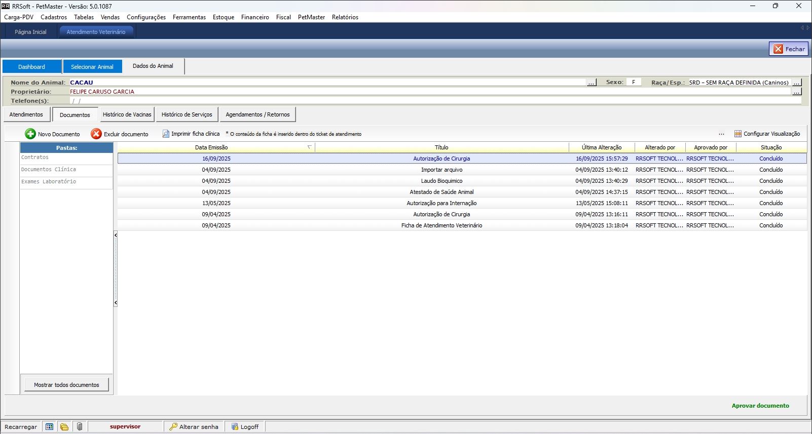 Atendimento veterinario